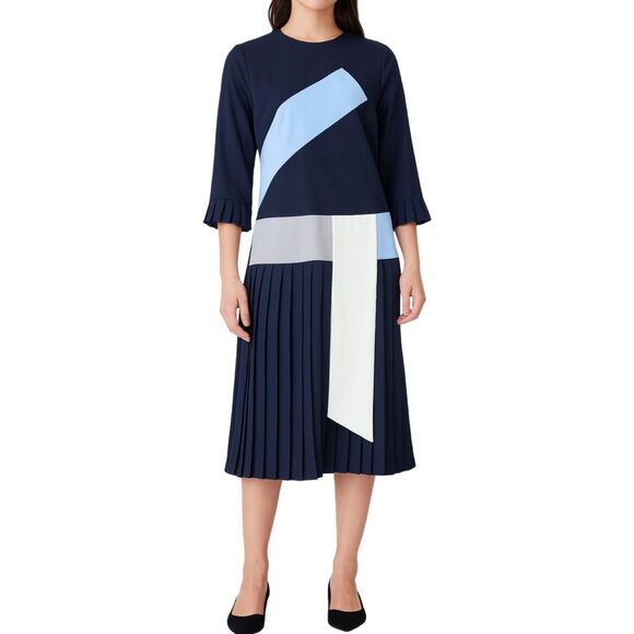 Petite Ruelle Dresses & Skirts - PR Petite Ruelle Pleated ColorBlock Dress- Size Medium
